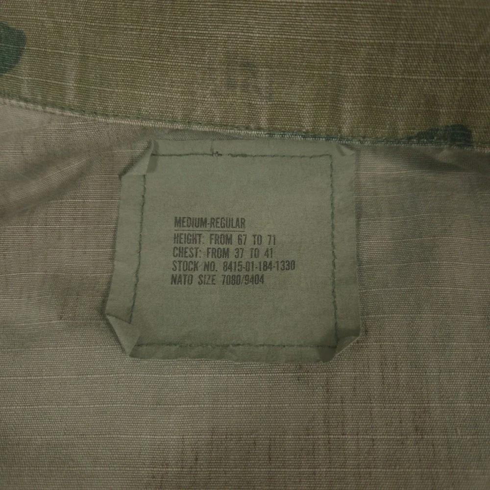 VINTAGE American Apparel Jacket Mens Medium Green Woodland Camo Ripstop 80s 90s